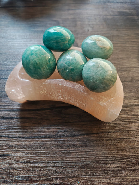 Amazonite Mini Gallets – Peacemaker Stone for Stress Relief, Calm & EMF Protection