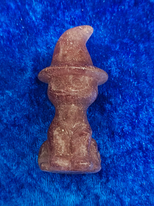 Witchy Cat Crystal Carving